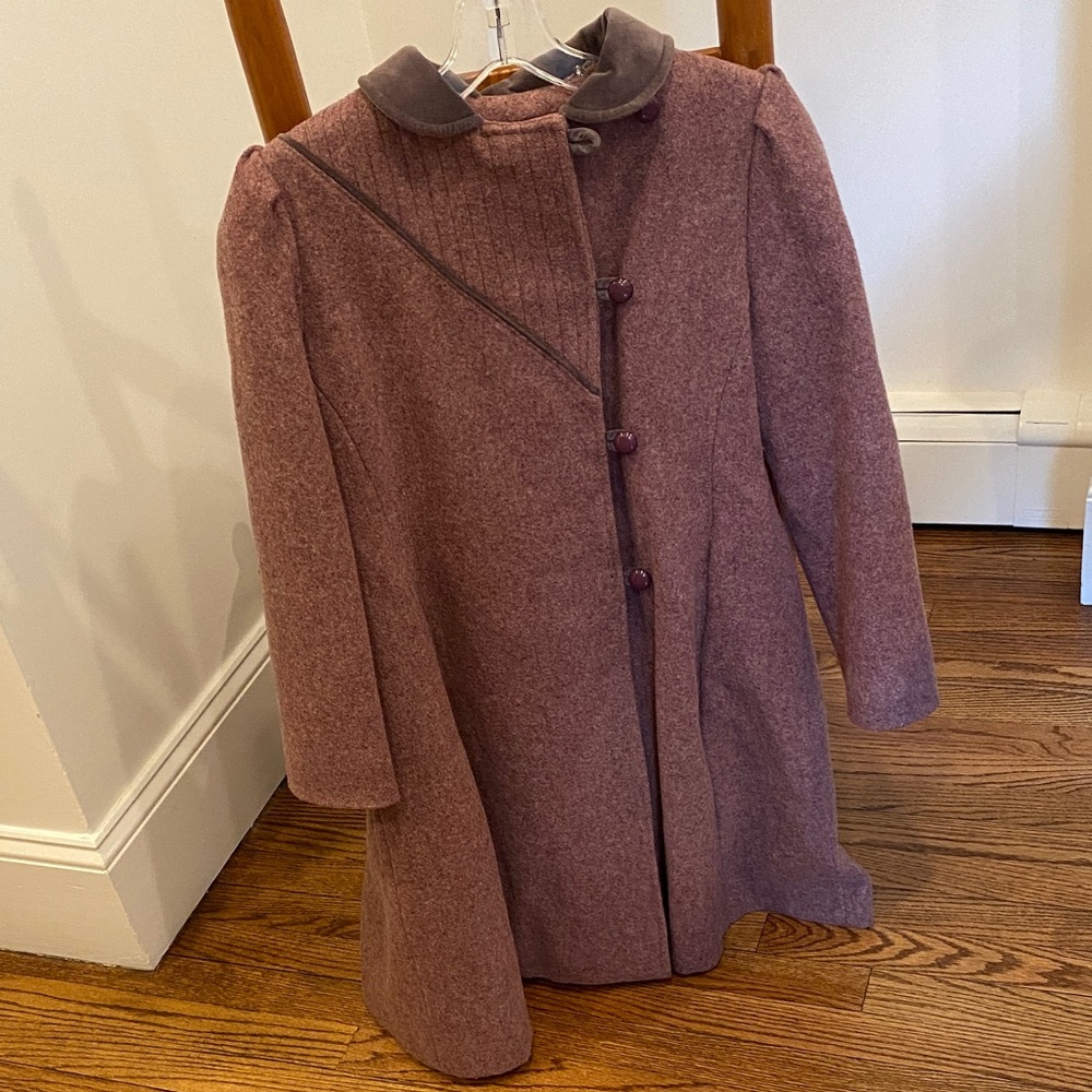 Rothschild Plum Wool Cape Coat